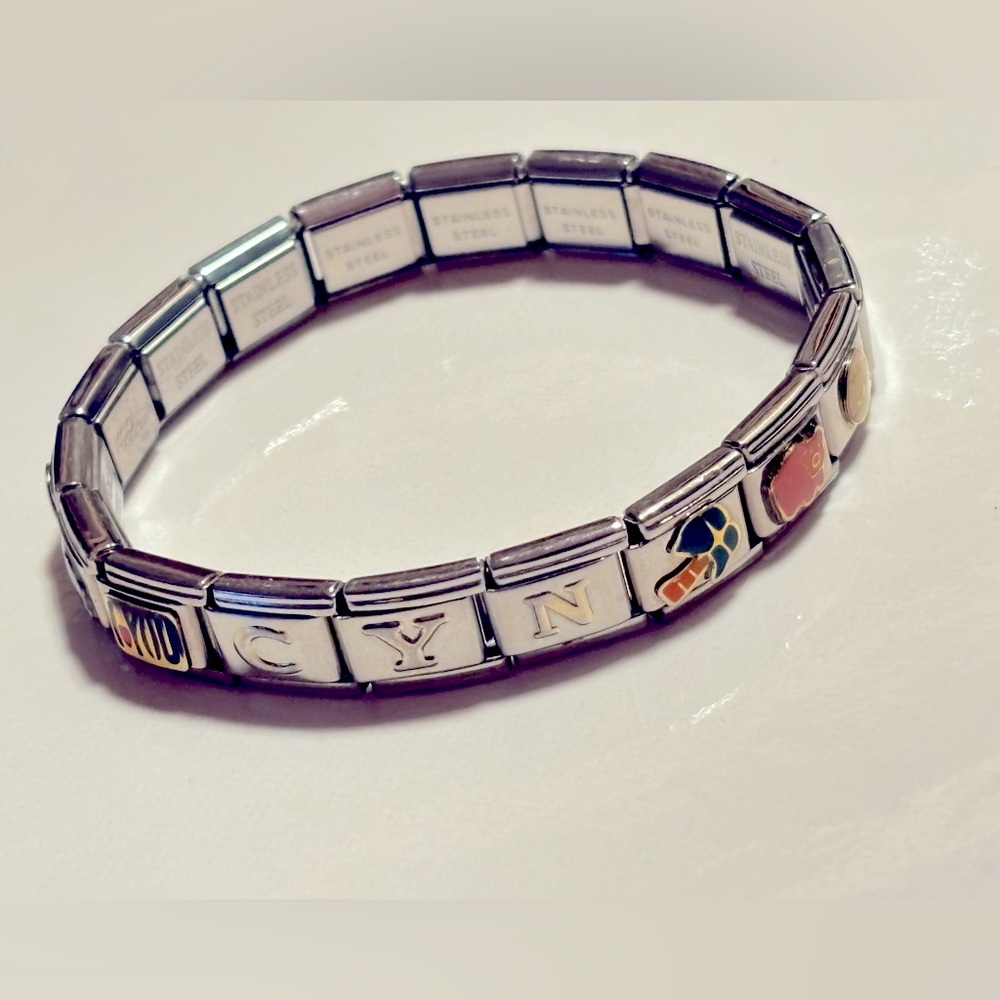 Charm Stretch Sections Bracelet Stainless Steel